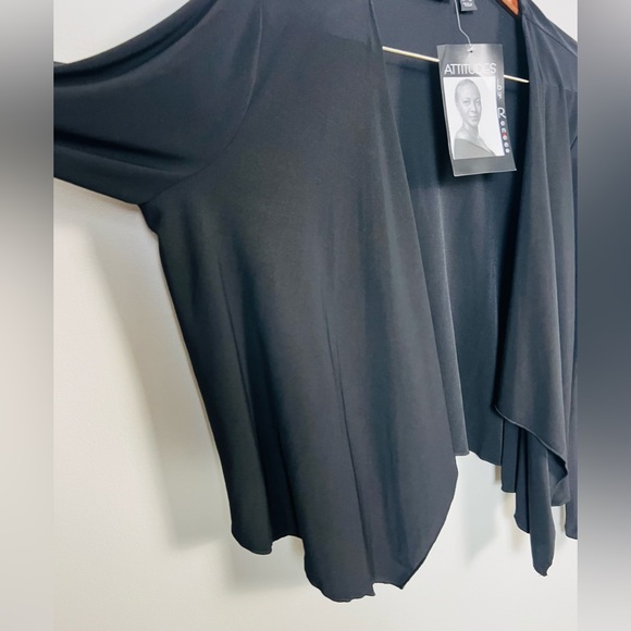 Attitude by Renee Black Open Cardigan – L | New With Tags - Picture 5 of 14